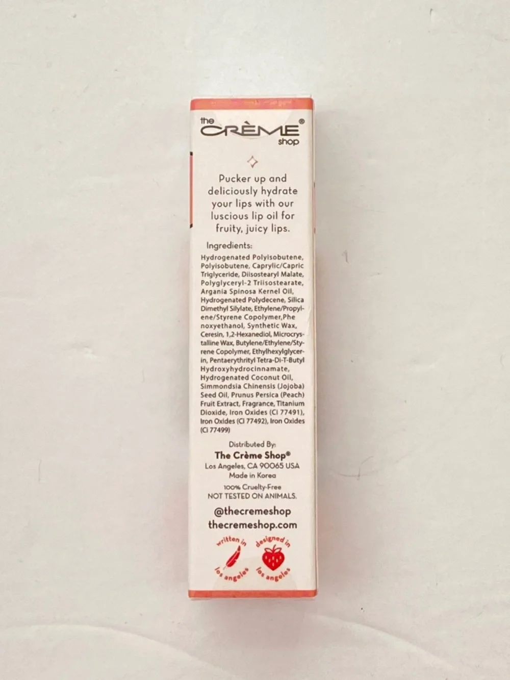 New 🍑 The Crème Shop Moisturizing Lip Gloss – Peach Cobbler 🍑